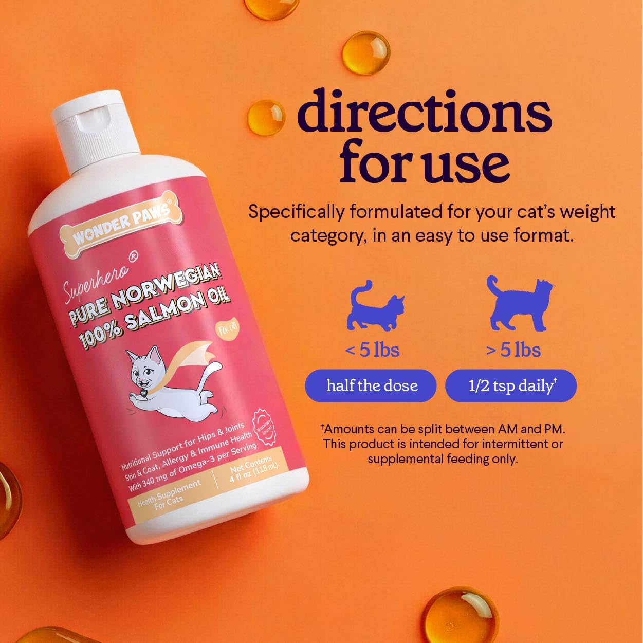 Wonder Paws Aceite Salmón Sin Sabor, complemento fácil de usar