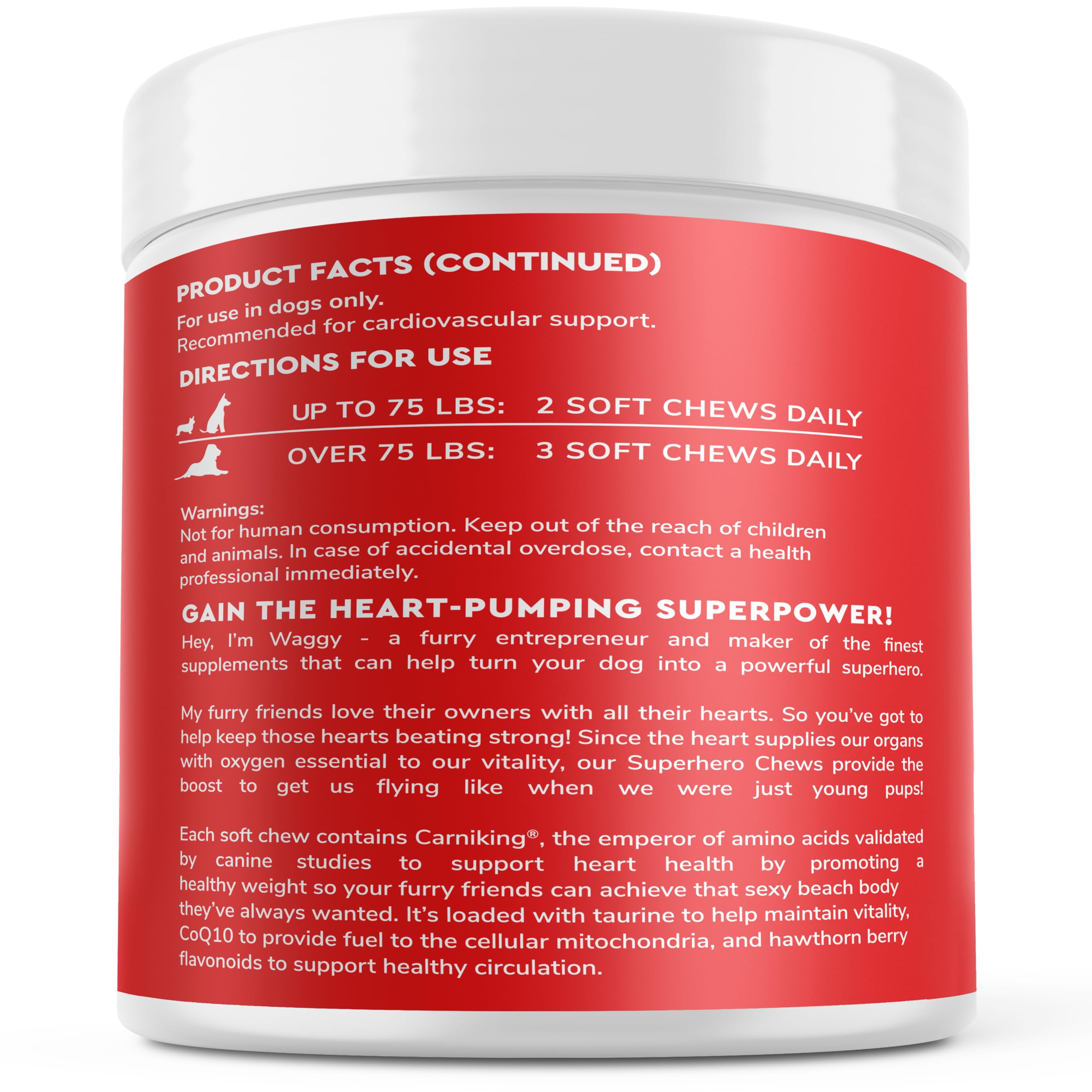 Wonder Paws Cardio Chews calidad y fabricación en EEUU.