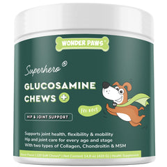 Gomitas Wonder Paws glucosamina sabor tocino para movilidad diaria.
