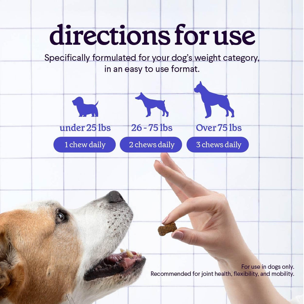Ingredientes clave glucosamina, colágeno y MSM en Wonder Paws.