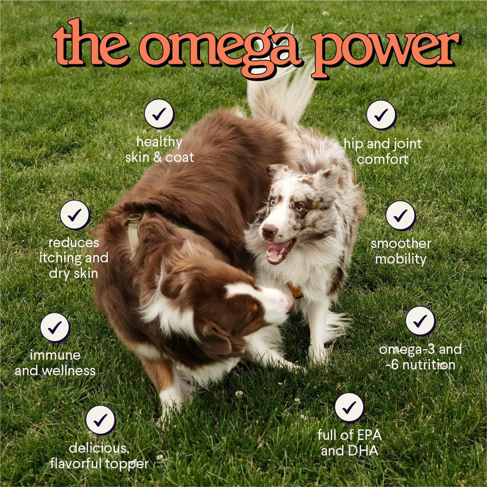 WONDER PAWS omega-3 para salud general de perros.