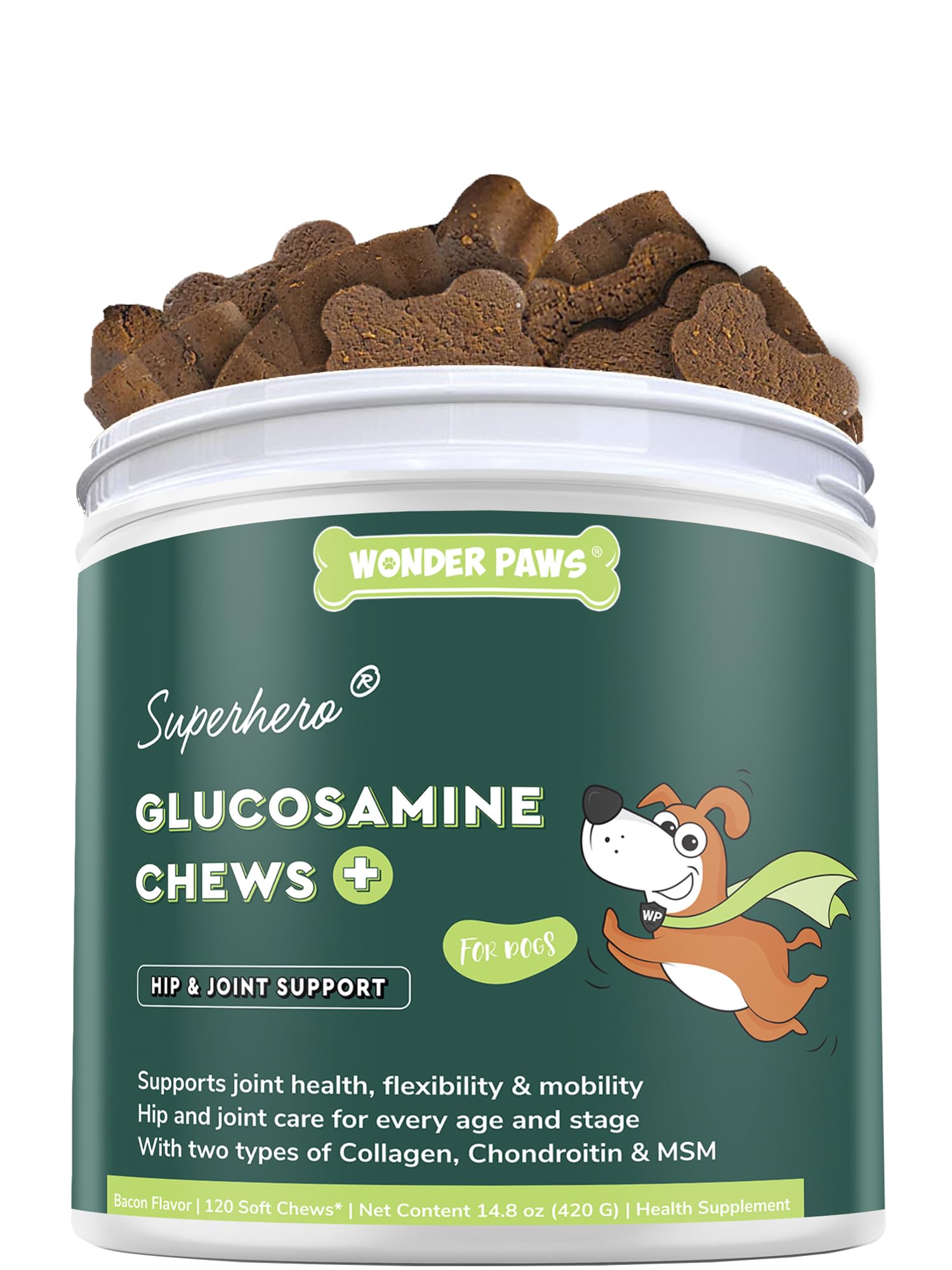 Apto para perros de todas las edades y tamaños con Wonder Paws.