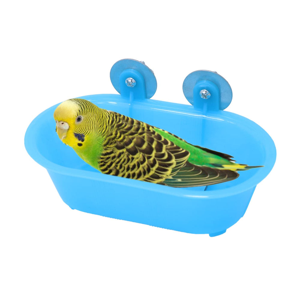 Wontee bañera para aves con espejo inferior, estimulación durante el baño