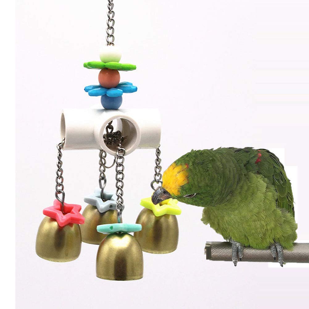 Wontee juguete con campanas para pájaros atrae atención y divertimiento