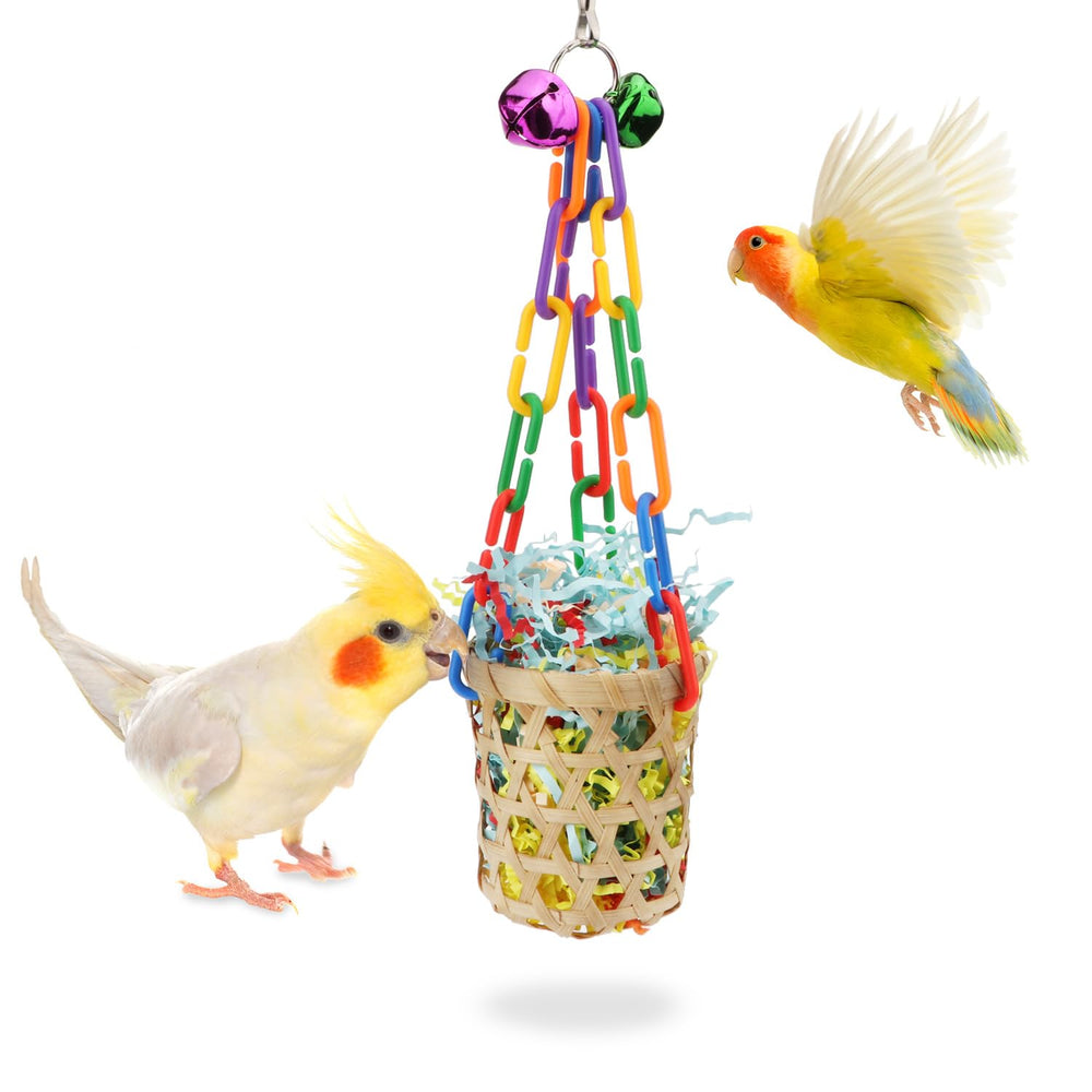 Wontee bola de Sola crujiente para aves, entretenimiento con forraje seguro.