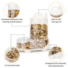 Wontee tazón de alimentación para hamster, translúcido para revisar la comida.