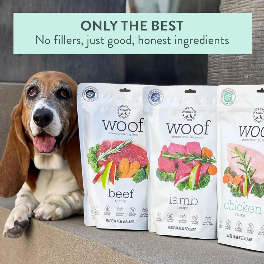 WOOF aceite de hoki para nutrición canina