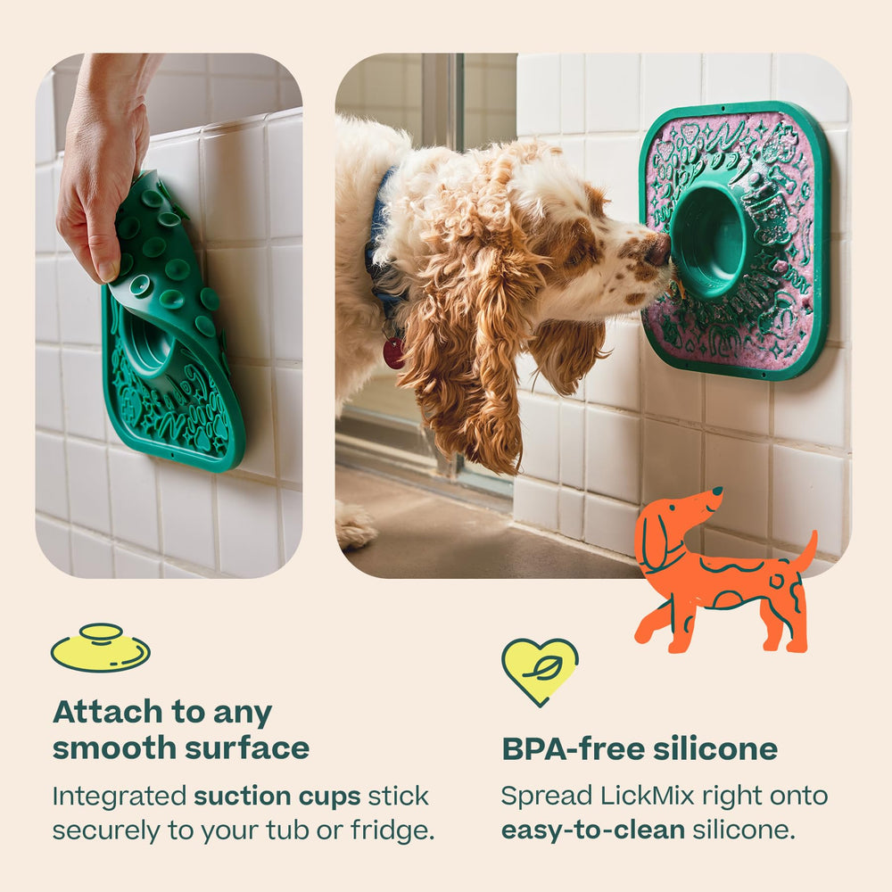WOOF LickMat con bowl integrado para mezclas divertidas