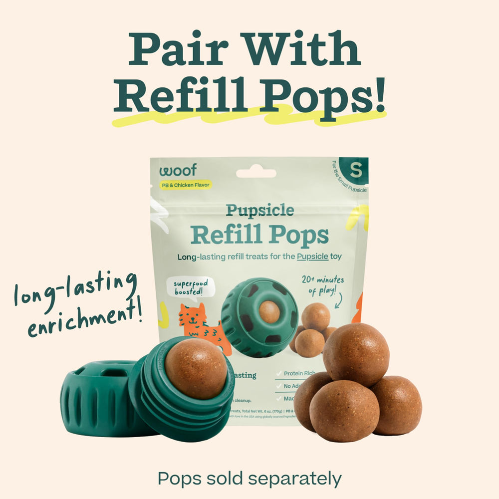 WOOF Pupsicle: apertura central para rellenar sin desorden