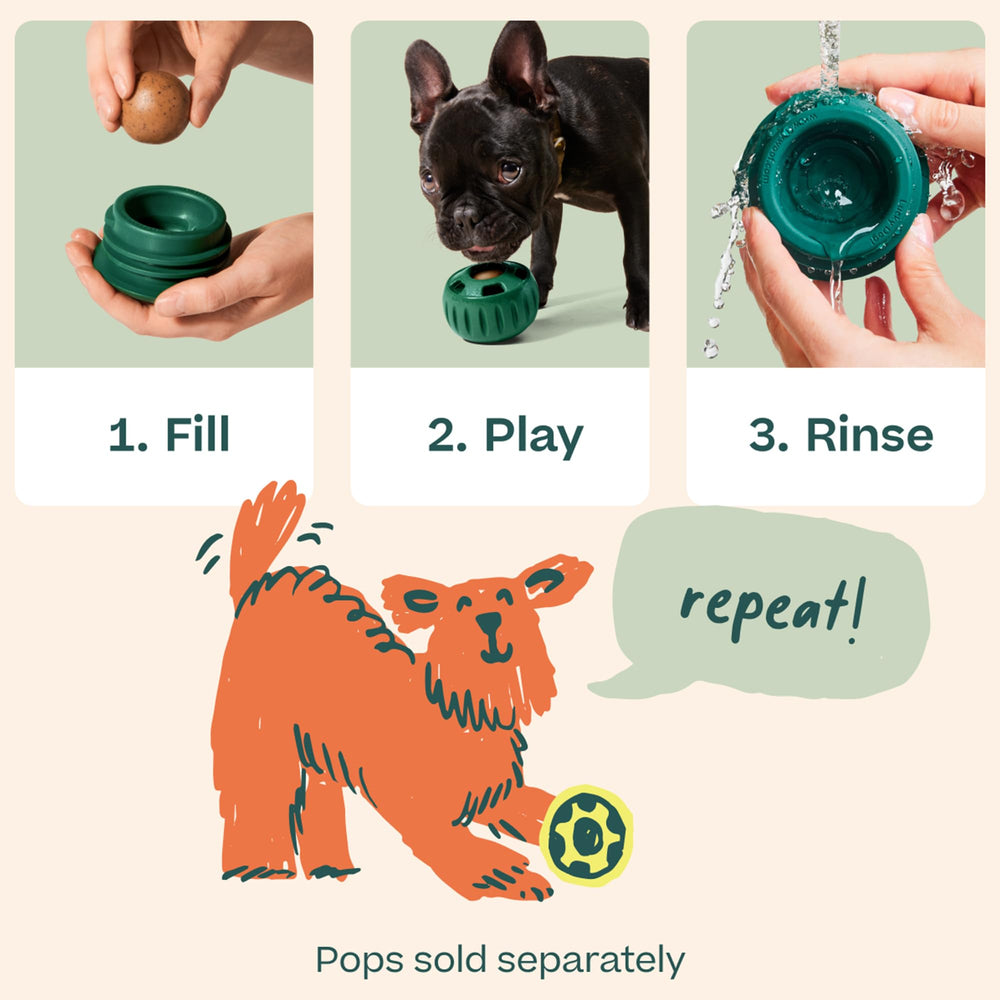 WOOF Pupsicle, base pesada para evitar vuelcos durante el juego.