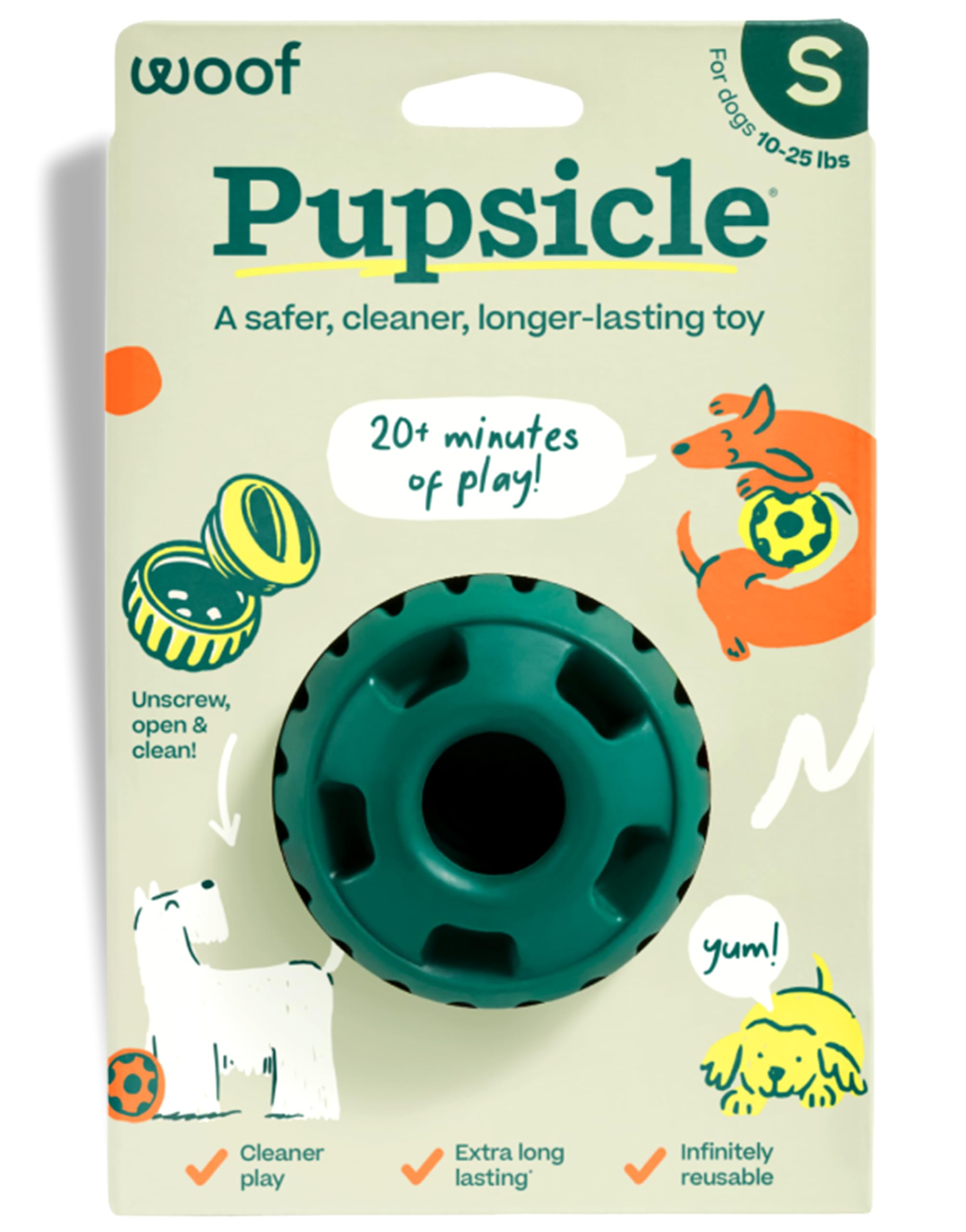 WOOF Pupsicle: bola interactiva para perros que ofrece entretenimiento prolongado