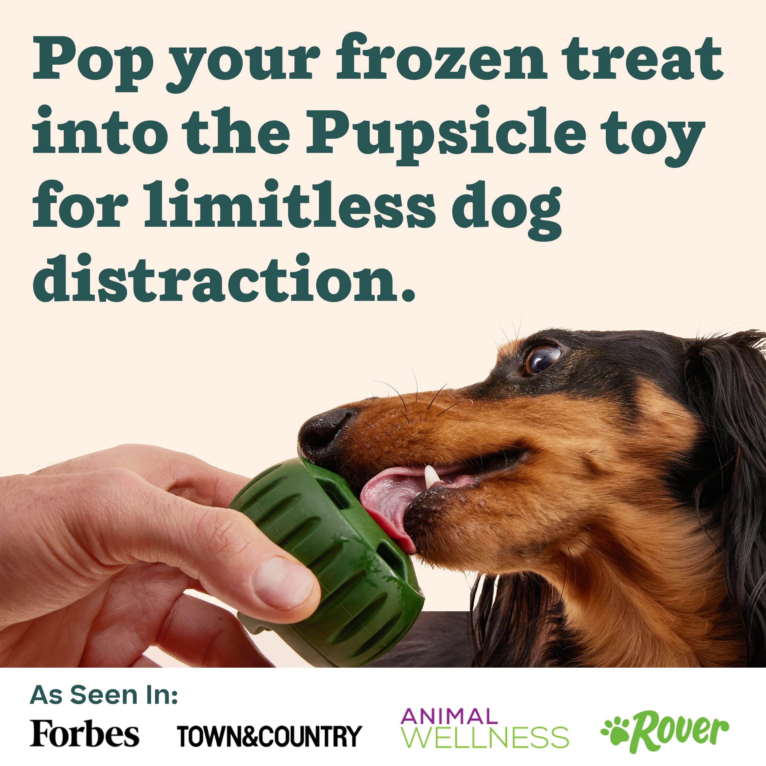 Diseñado en Denver Woof Pupsicle para diversión segura y duradera.