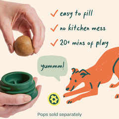 WOOF Pupsicle, dispensador de premios interior para mantener al perro ocupado.