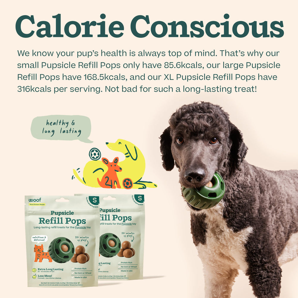 WOOF Pupsicle hecho en EEUU: producto seguro y confiable para tus paseos.