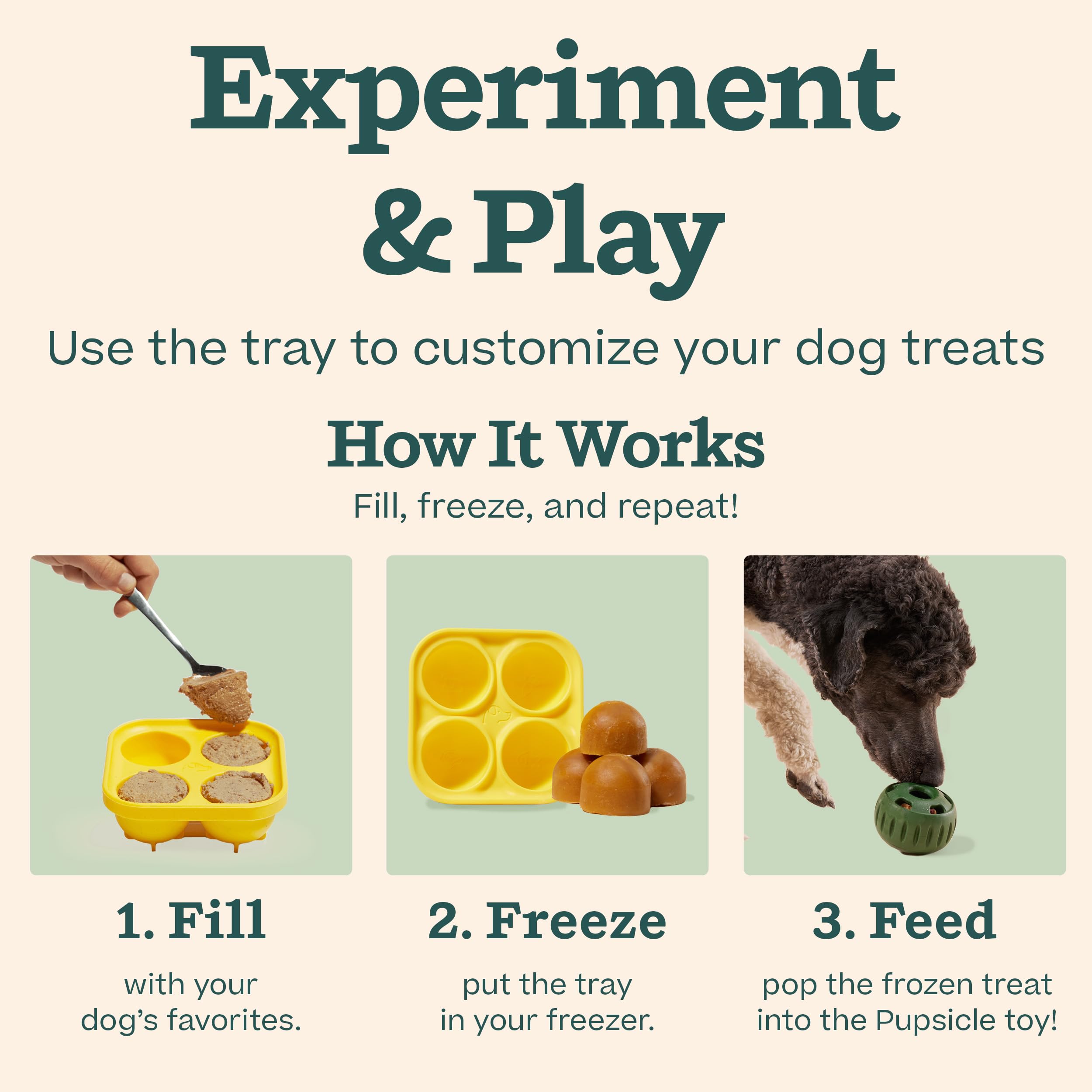 Sistema-sin-desorden de WOOF Pupsicle facilita la limpieza
