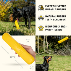 WoofBite Giant XL, uso para fetch y masticación en perros grandes.