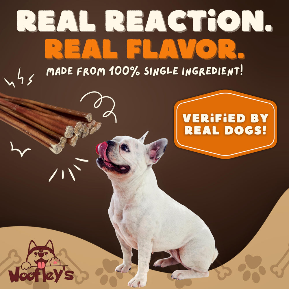 Alternativa natural al cuero crudo con Woofley's Bully Sticks.