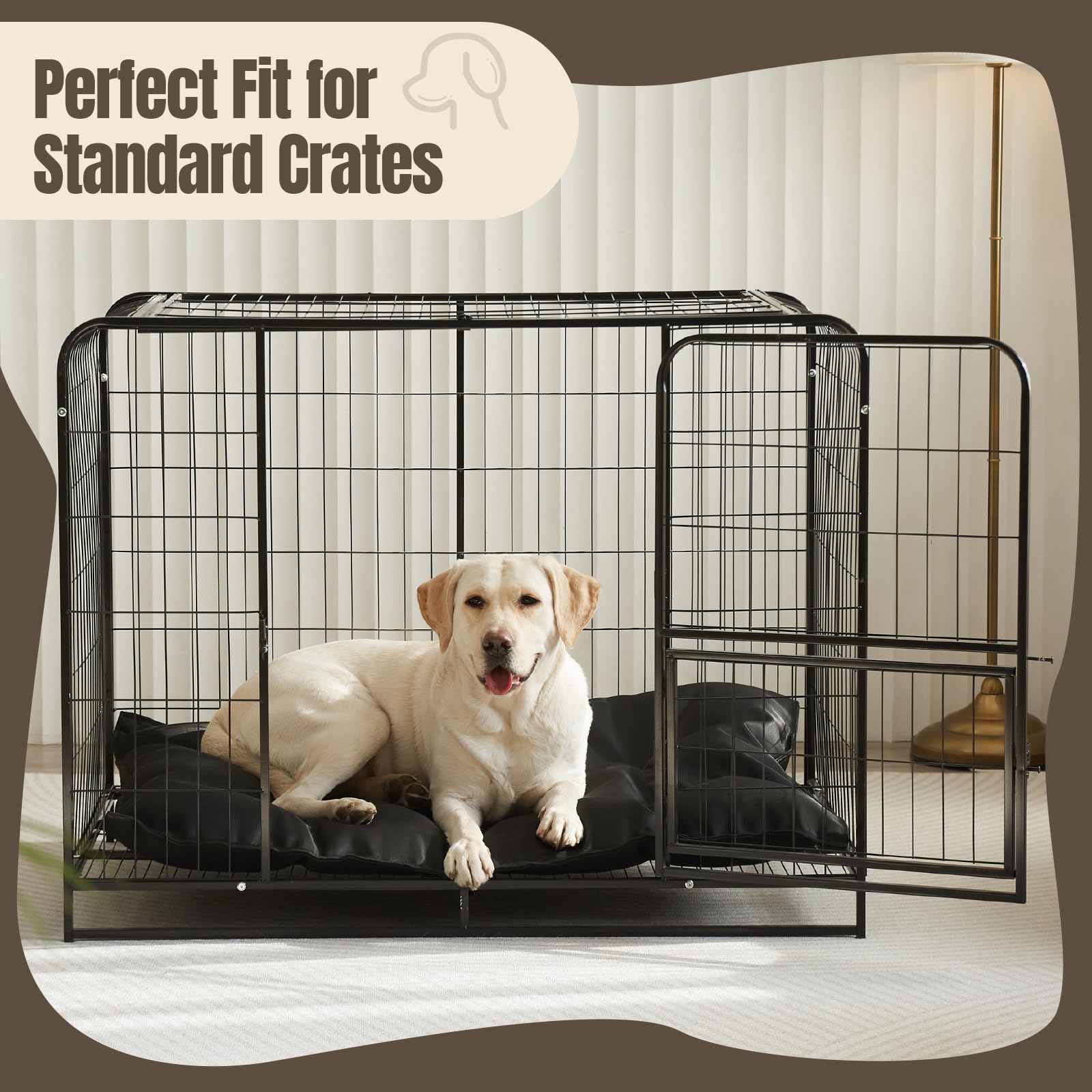 WooPetty cama para perros, relleno de microfibra suave para confort diario.