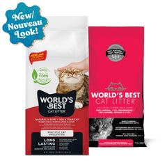 World's Best Cat Litter, aglomeración al contacto para grumos rápidos.