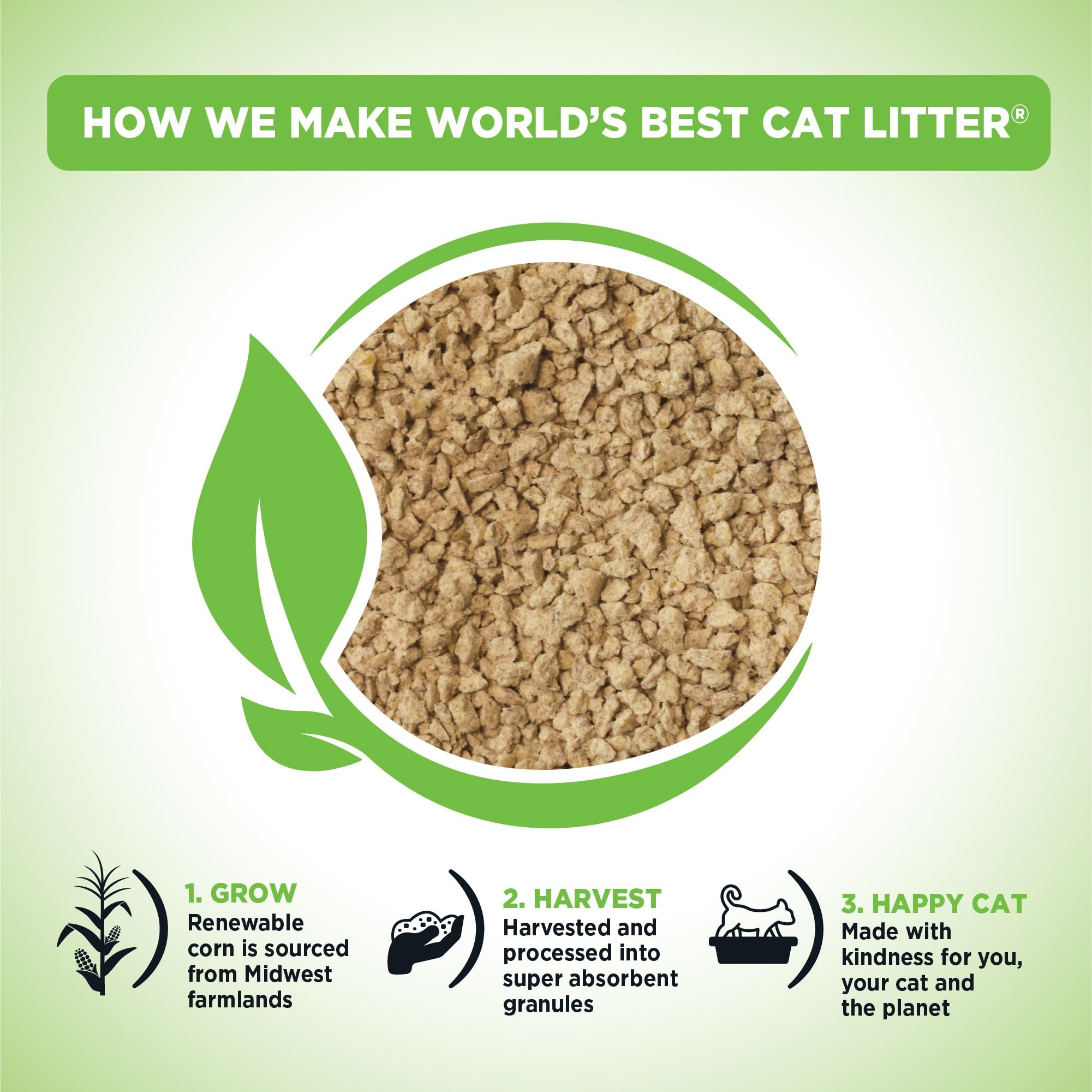 World's Best Cat Litter Comfort Care control de olor duradero para varios gatos.