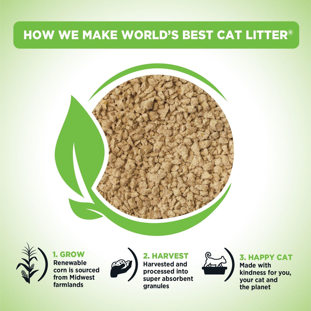World's Best Cat Litter Comfort Care control de olor duradero para varios gatos.