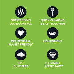 World's Best Cat Litter Comfort Care facil de recoger en segundos.