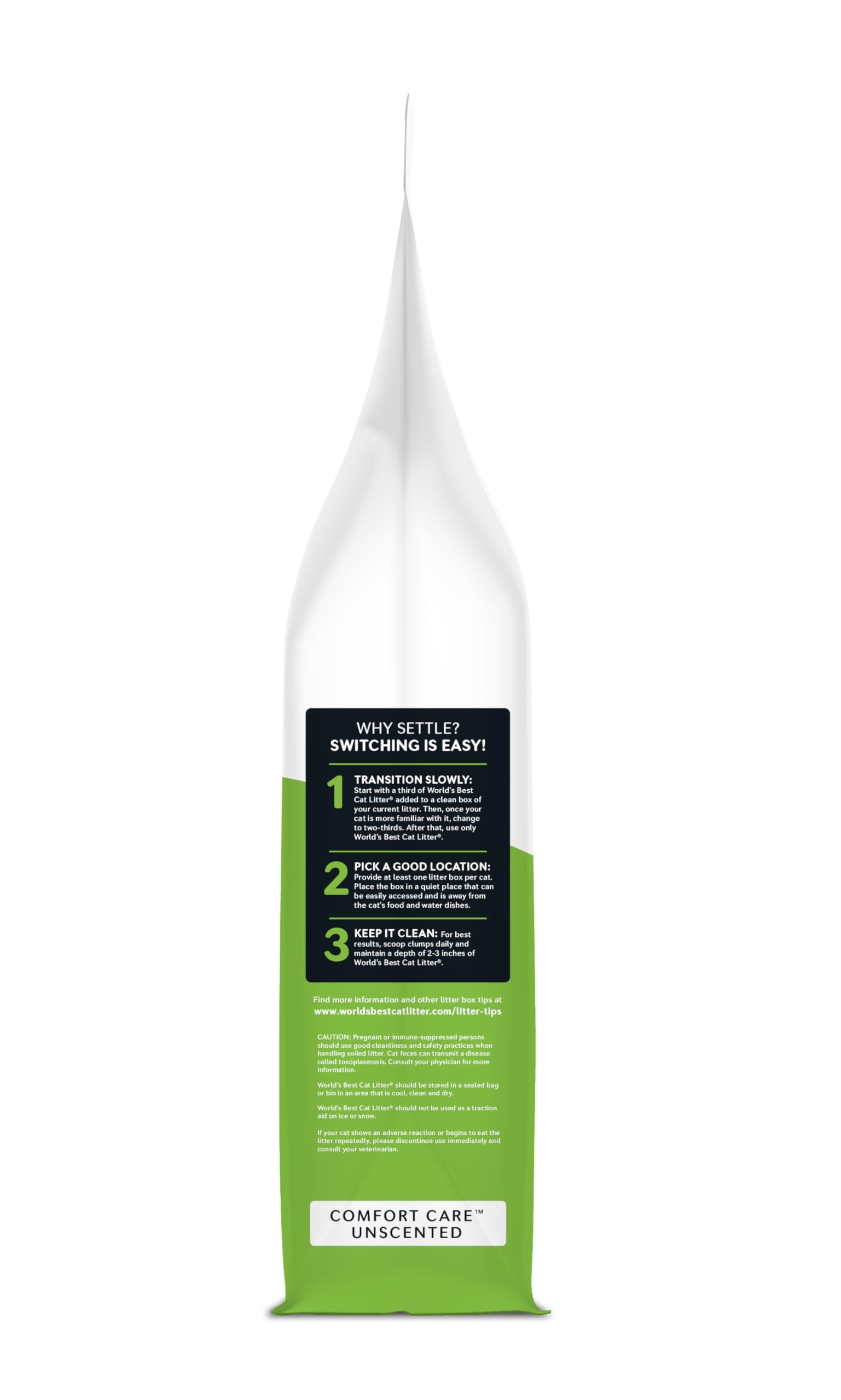 World's Best Cat Litter Comfort Care hecho en EE. UU. con ingredientes naturales.