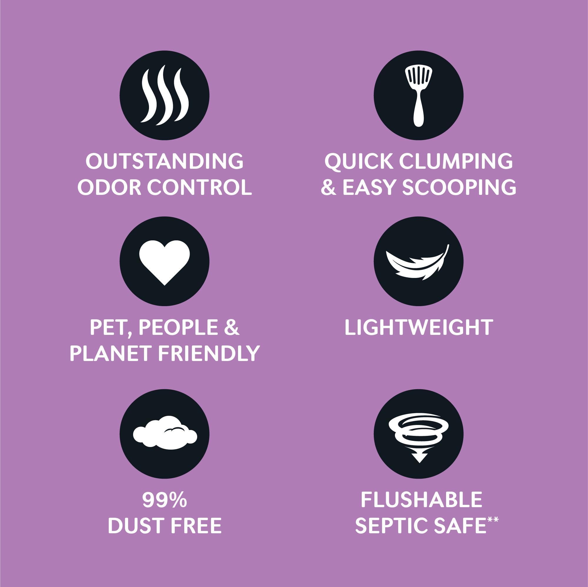 World's Best Cat Litter: control-olor-largo mantiene el espacio más agradable.