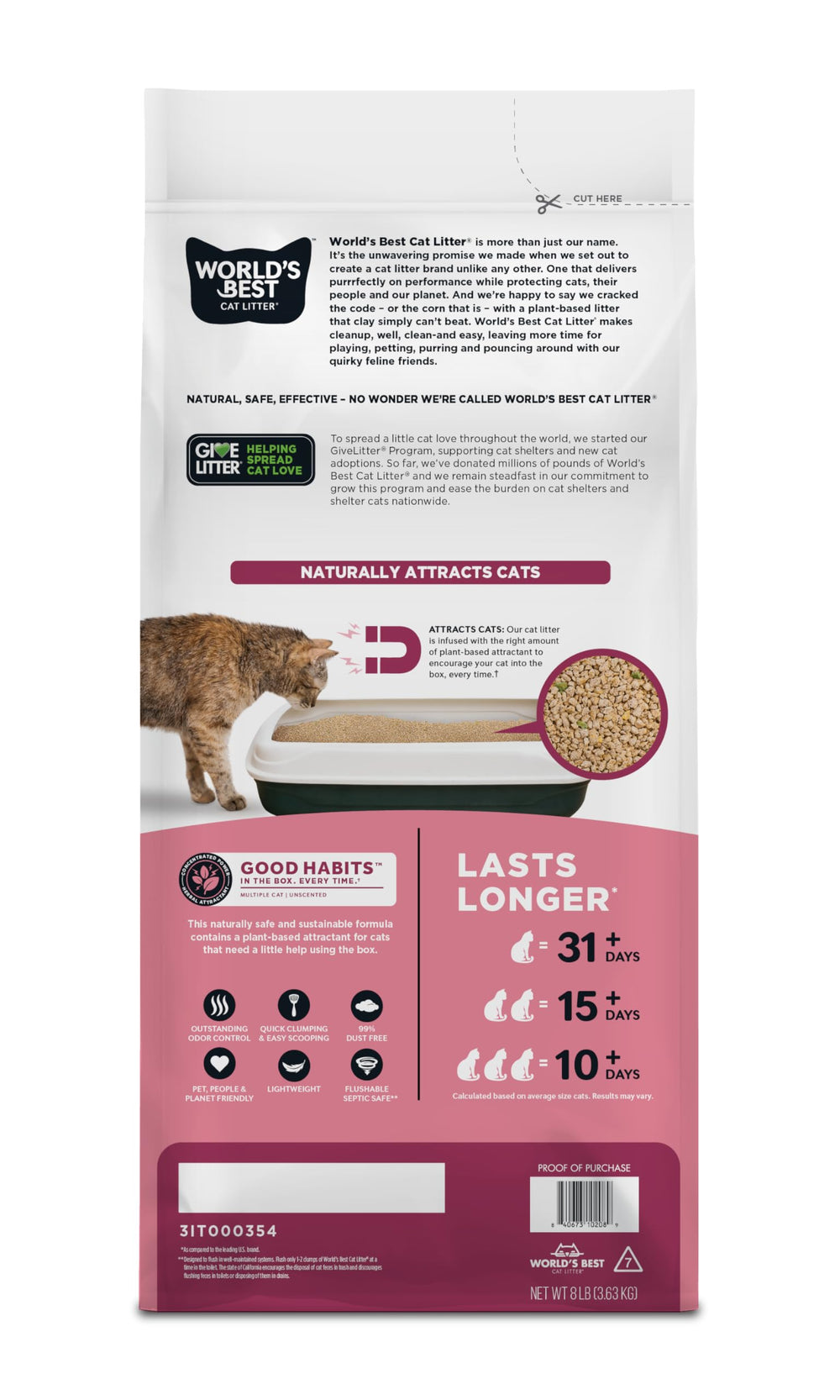 World's Best Cat Litter: control de olores con maíz para el hogar