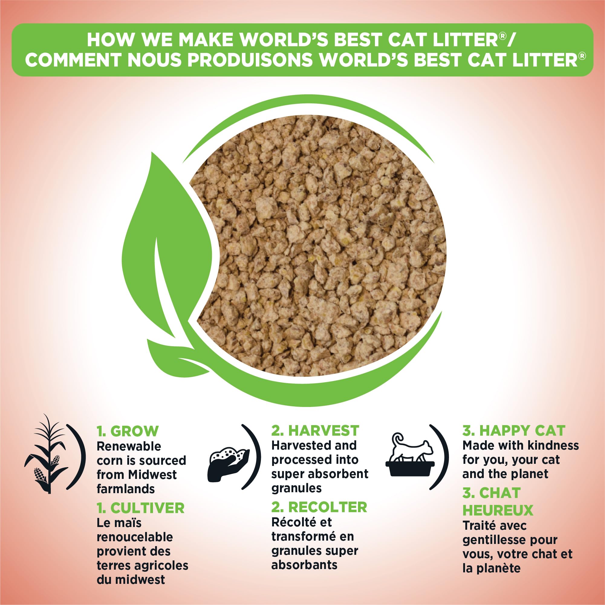 World's Best Cat Litter, control de olor natural para ambientes frescos.
