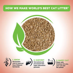 World's Best Cat Litter Poop Fighter aroma limón para frescura.