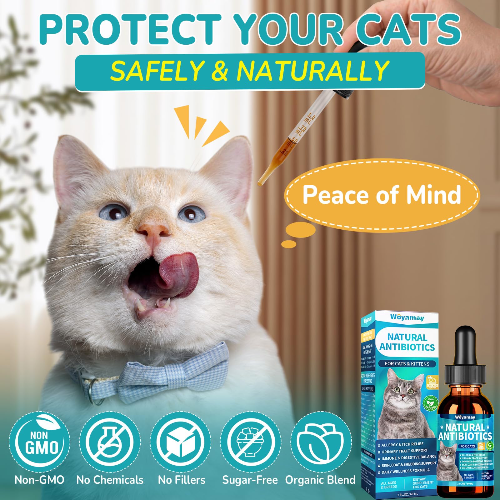 Apoyo al sistema inmune felino con Woyamay.