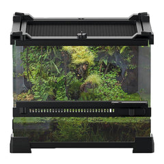 Puerta lateral de una mano para alimentar y decorar el terrario Woyrise