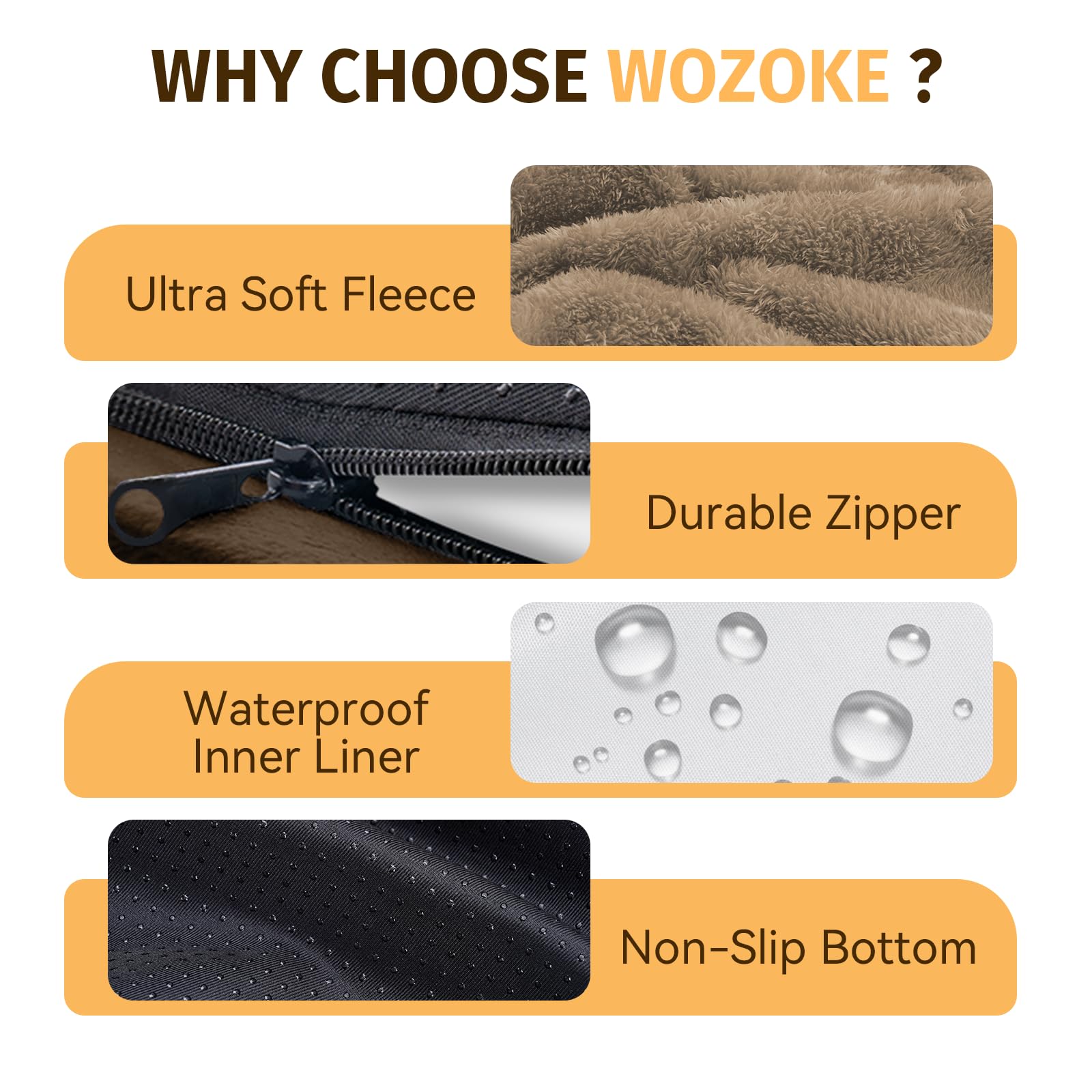 Tejido fleece suave de WOZOKE mantiene el calor cómodo.