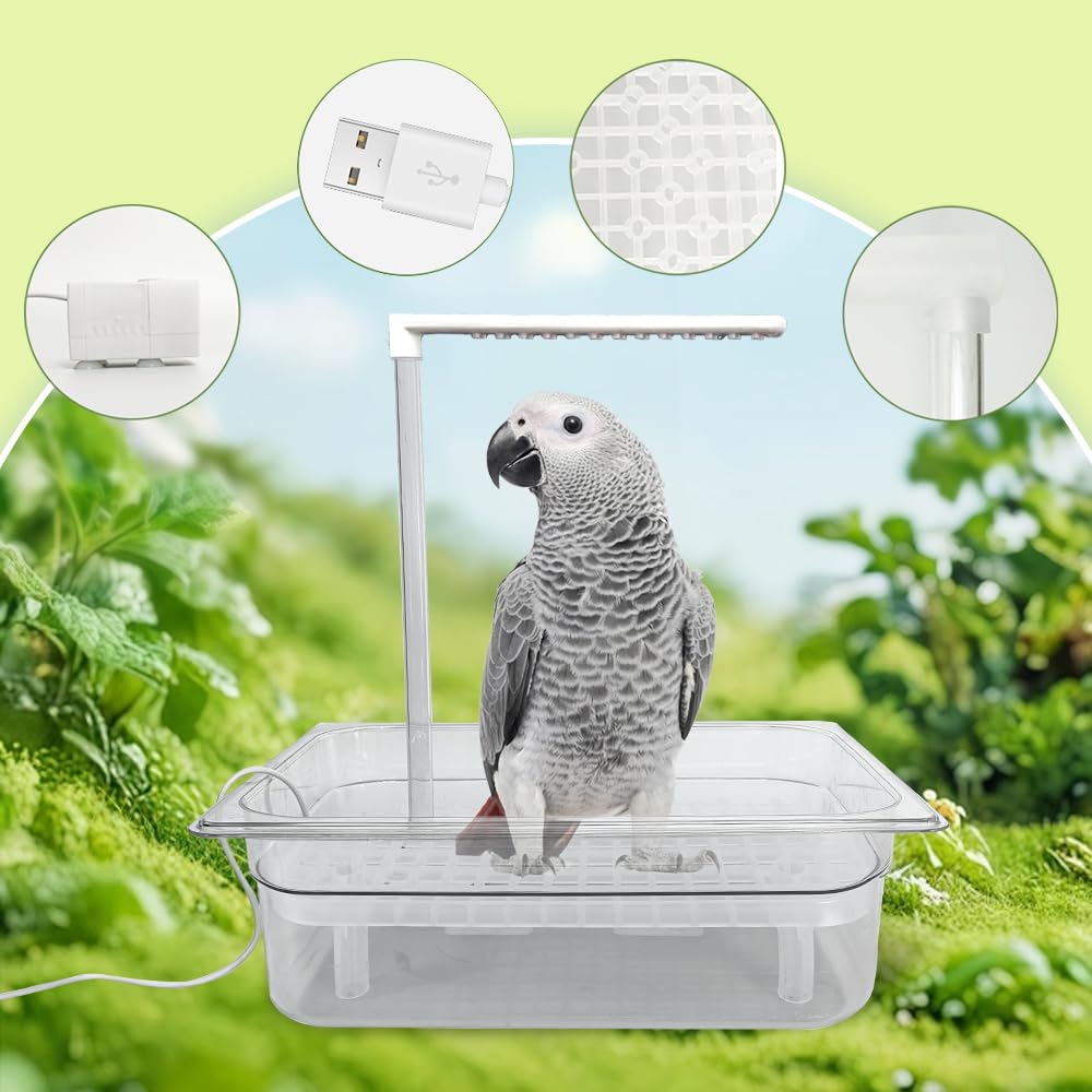 Ducha automática 180° para aves de WQY GroceryShop, flujo continuo para un baño relajante.