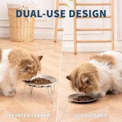 WROSWT tazón separable con base para gatos en suelo