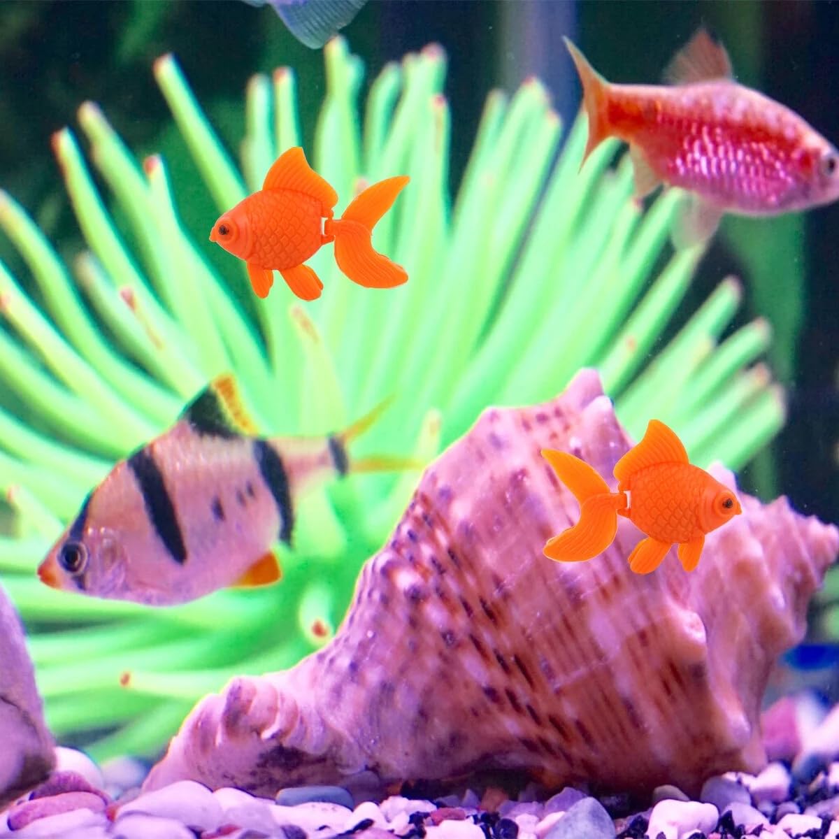 WsjiaboFux decoración flotante naranja, apta para agua dulce y salada