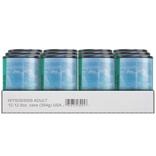 Empaque de 12 latas de Wysong Adult para perros; conveniencia y rotación de dietas.