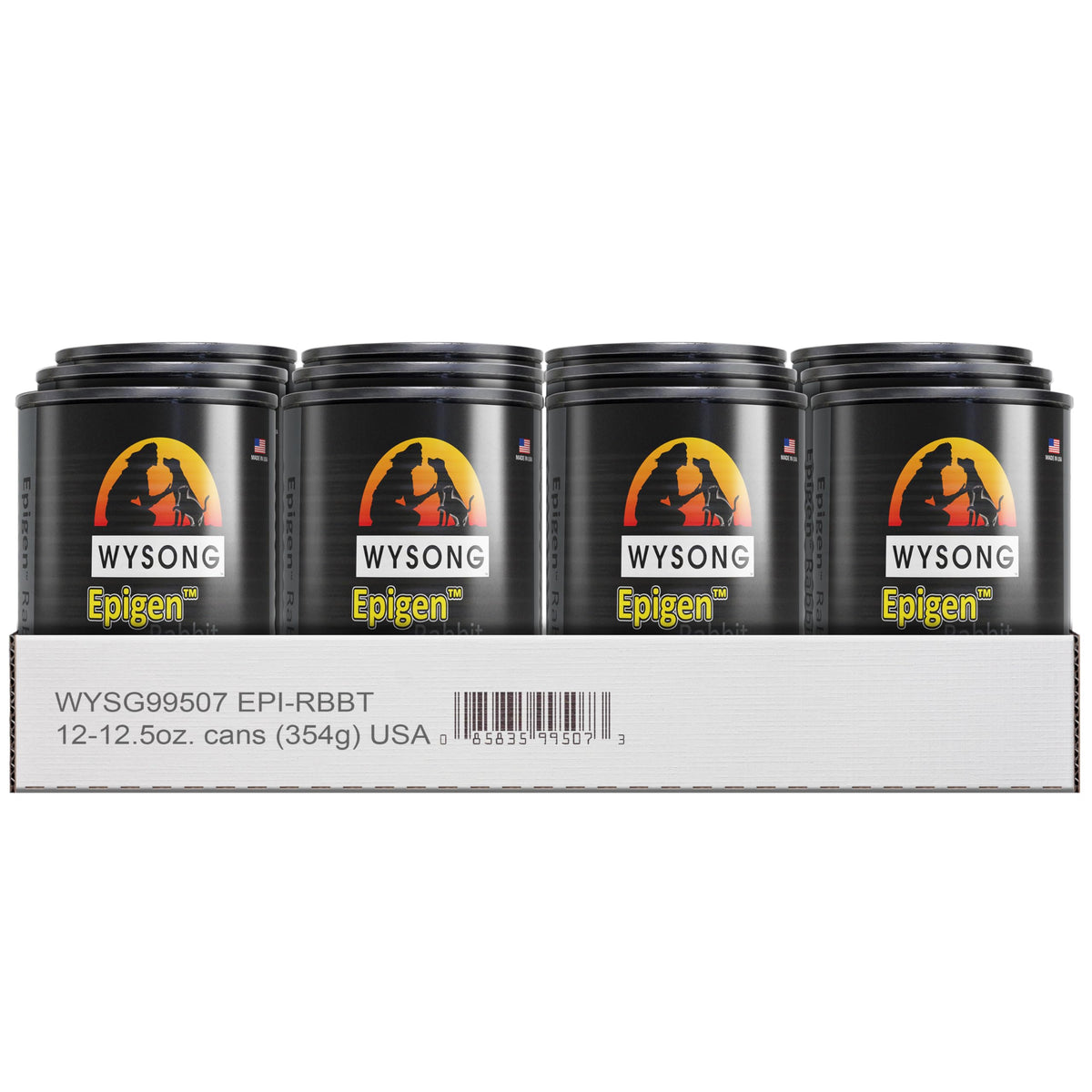 Wysong Epigen conserva de conejo para perros y gatos, sabor natural y proteico.