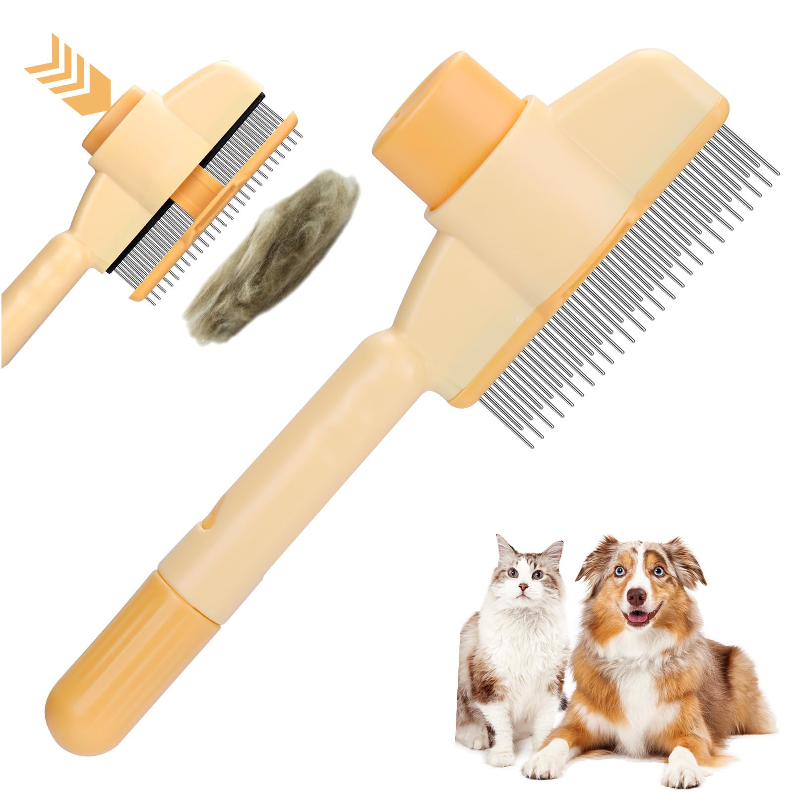 XANGNIER peine deslanado para mascotas con un solo clic, uso rápido.