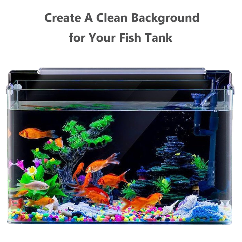 XCNO pared de fondo para acuario negro, ajuste versátil