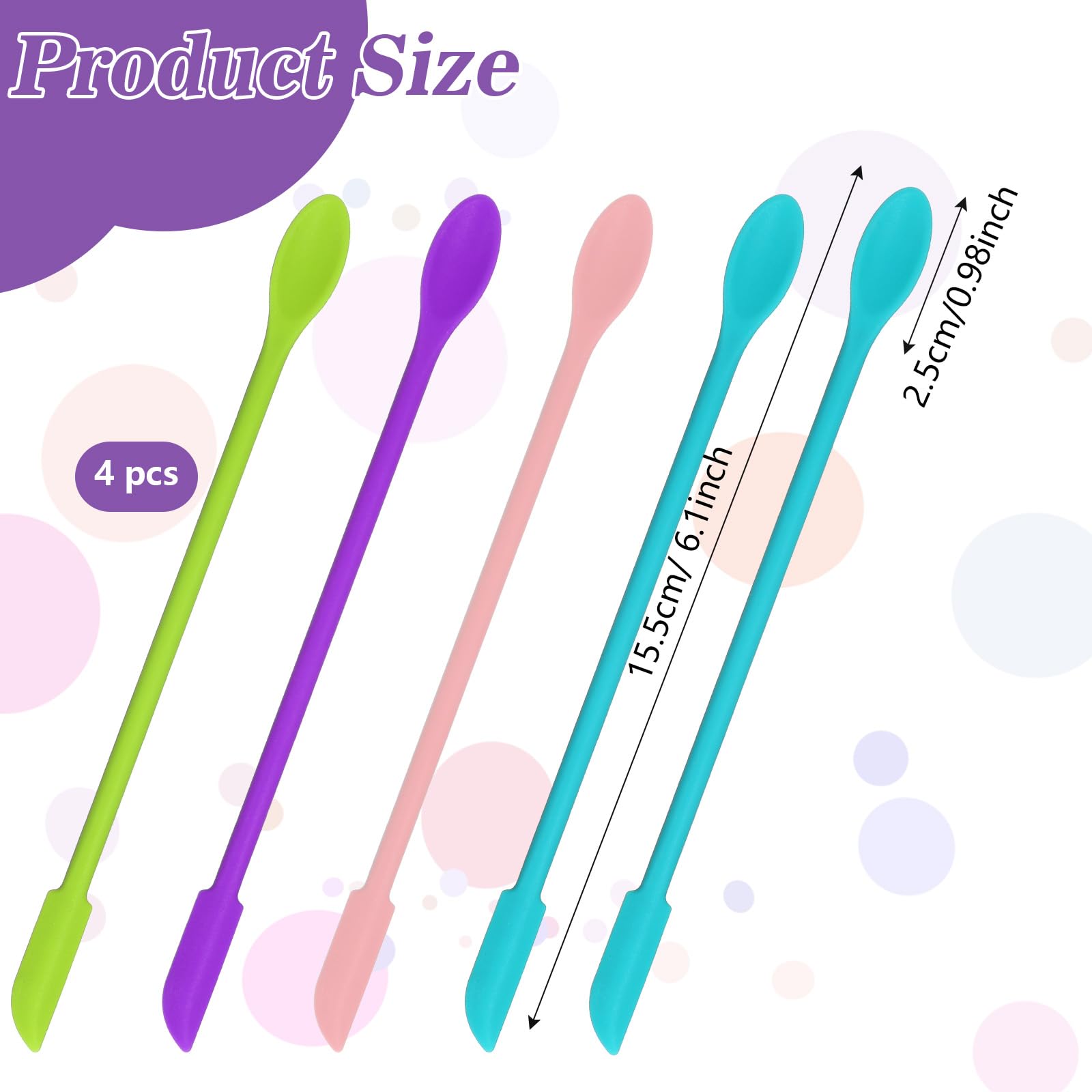 Cucharilla de mango largo Xelsluthe para reptil, control de porciones sin manchar.