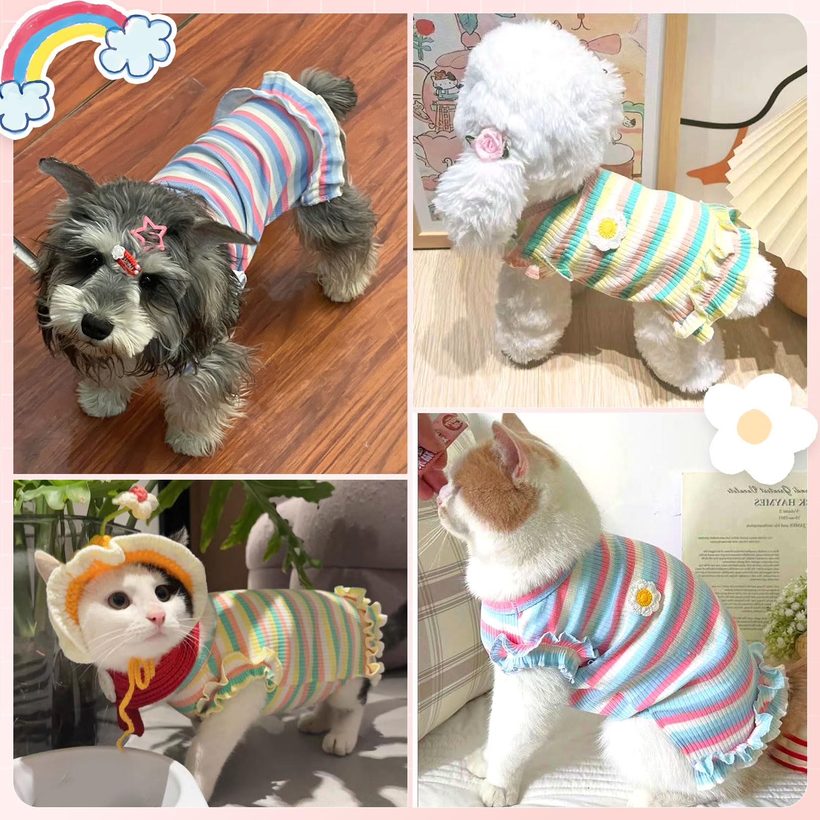 XGDMEIL pack de dos camisetas para mascotas, versatilidad para diario