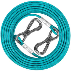 XiaZ cable para perro de 8 pies en teal, seguridad para patios pequeños