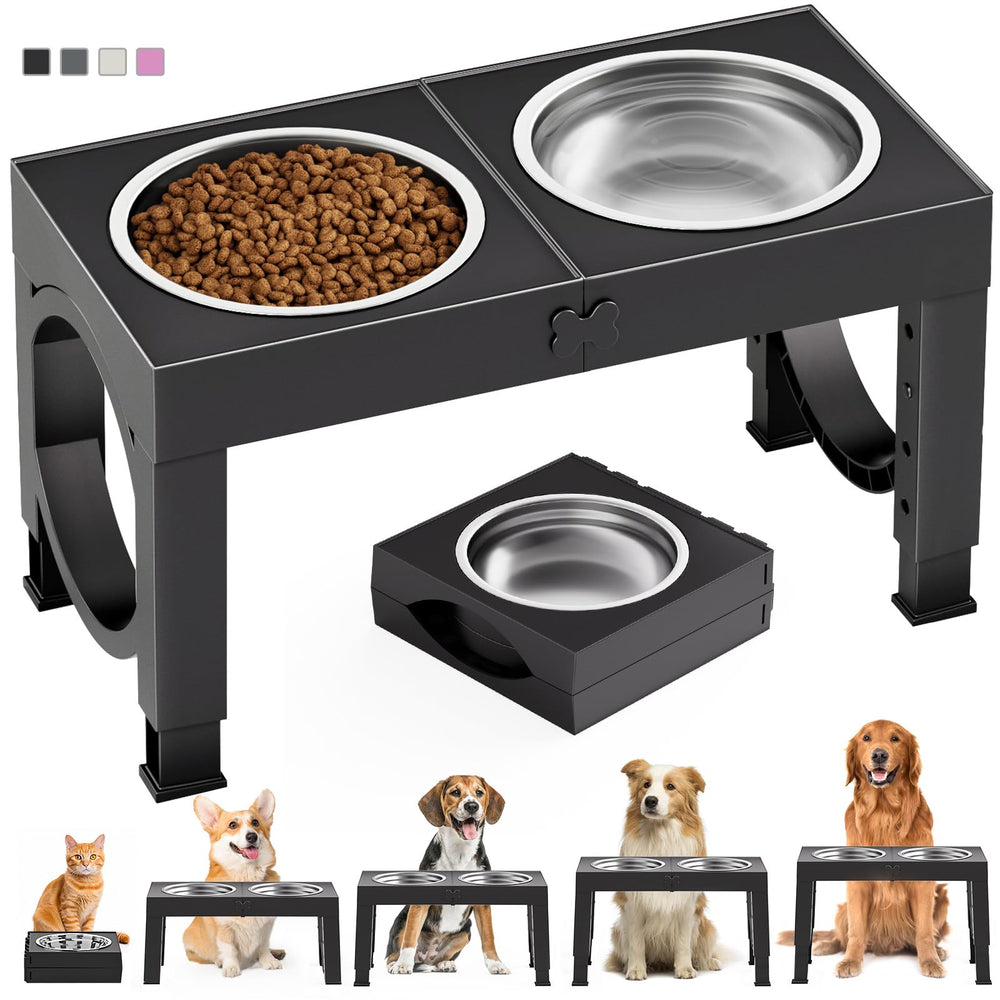 XiaZ plato elevado para perro grande a 3.15 pulgadas, mejora la postura al comer