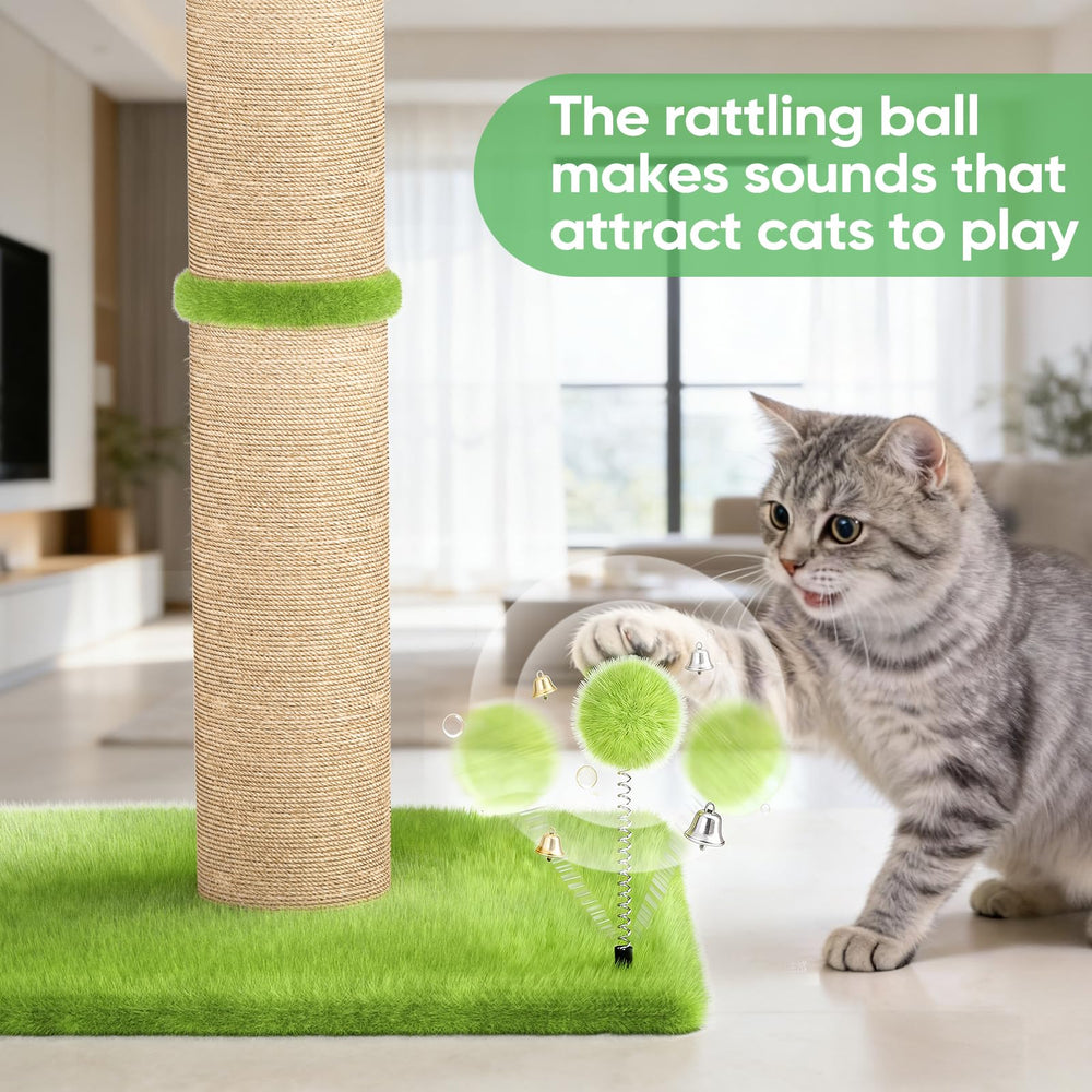 XiaZ rascador-gatos con dos bolas juguete para entretenimiento activo