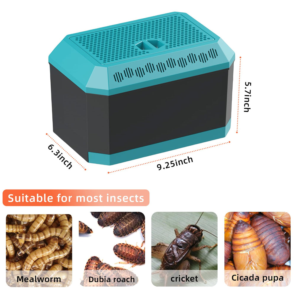 XIGETRAIL hábitat para insectos dubia con refugio estable para crías.