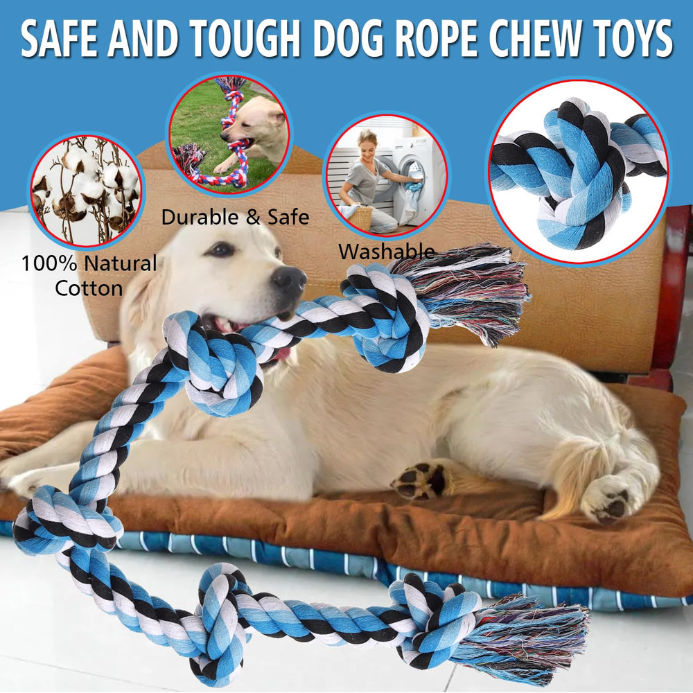 Cuerda XIGOU de algodón natural, resistente para perros grandes.