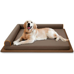 Cama para perro grande Xihan con espuma de memoria para apoyar articulaciones.
