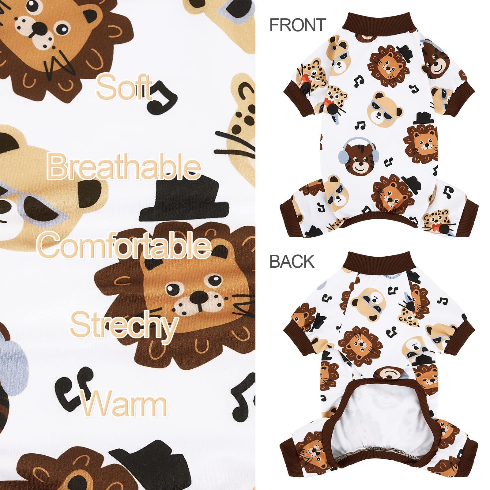 XPUDAC pijama para perro - lavado y cuidado sencillo para uso diario.